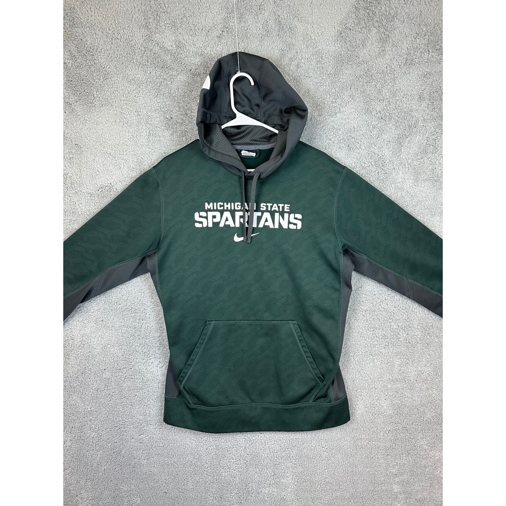 Michigan State Spartans Nike Therma Scuba Hoodie Men's Medium Green Pullover